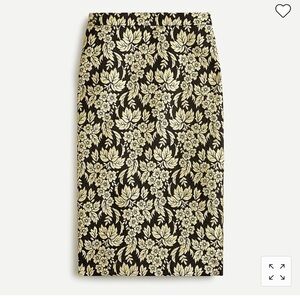 J.Crew 2 Pencil® skirt in metallic jacquard sz.00 NWT